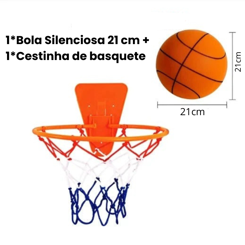 DibleSoft- Bola Silenciosa de Basquete + Bônus (Cestinha)